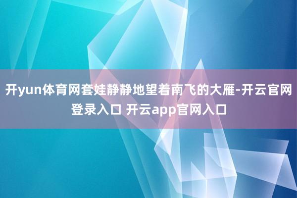 开yun体育网套娃静静地望着南飞的大雁-开云官网登录入口 开云app官网入口