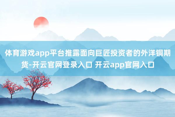 体育游戏app平台推露面向巨匠投资者的外洋铜期货-开云官网登录入口 开云app官网入口