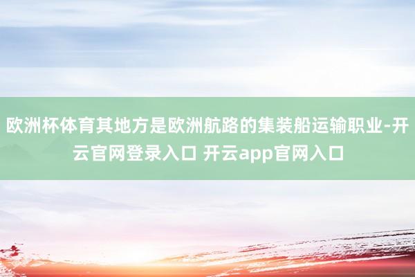 欧洲杯体育其地方是欧洲航路的集装船运输职业-开云官网登录入口 开云app官网入口