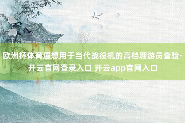 欧洲杯体育遐想用于当代战役机的高档翱游员查验-开云官网登录入口 开云app官网入口