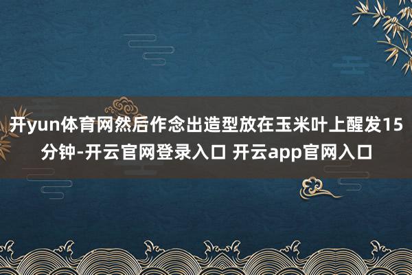 开yun体育网然后作念出造型放在玉米叶上醒发15分钟-开云官网登录入口 开云app官网入口