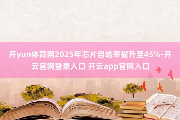 开yun体育网2025年芯片自给率擢升至45%-开云官网登录入口 开云app官网入口