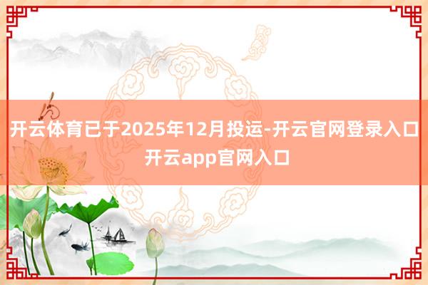 开云体育已于2025年12月投运-开云官网登录入口 开云app官网入口
