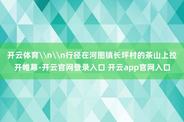 开云体育\n\n行径在河图镇长坪村的茶山上拉开帷幕-开云官网登录入口 开云app官网入口