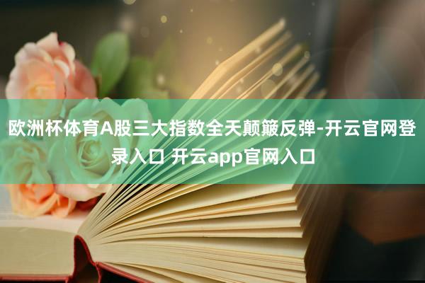 欧洲杯体育A股三大指数全天颠簸反弹-开云官网登录入口 开云app官网入口